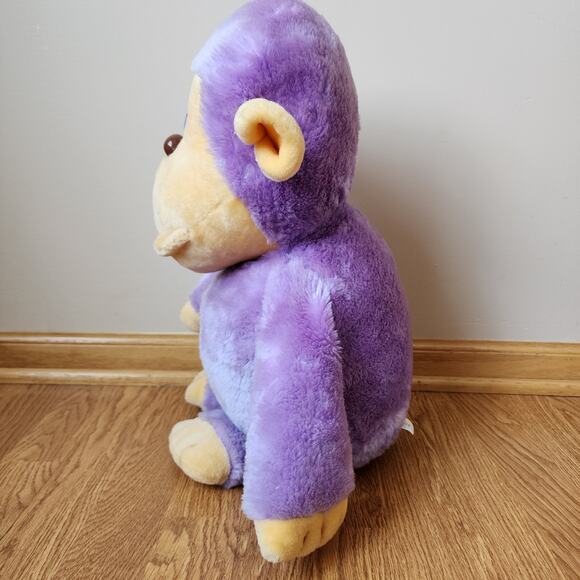 Vintage Union Toy Plush Monkey Purple 18" Stuffed Animal 1982 - Picture 4 of 11